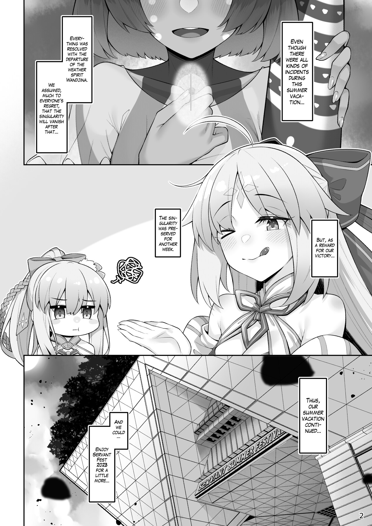 Hentai Manga Comic-Doing all kinds of lewd things with Melusine in her swimsuit-Read-2